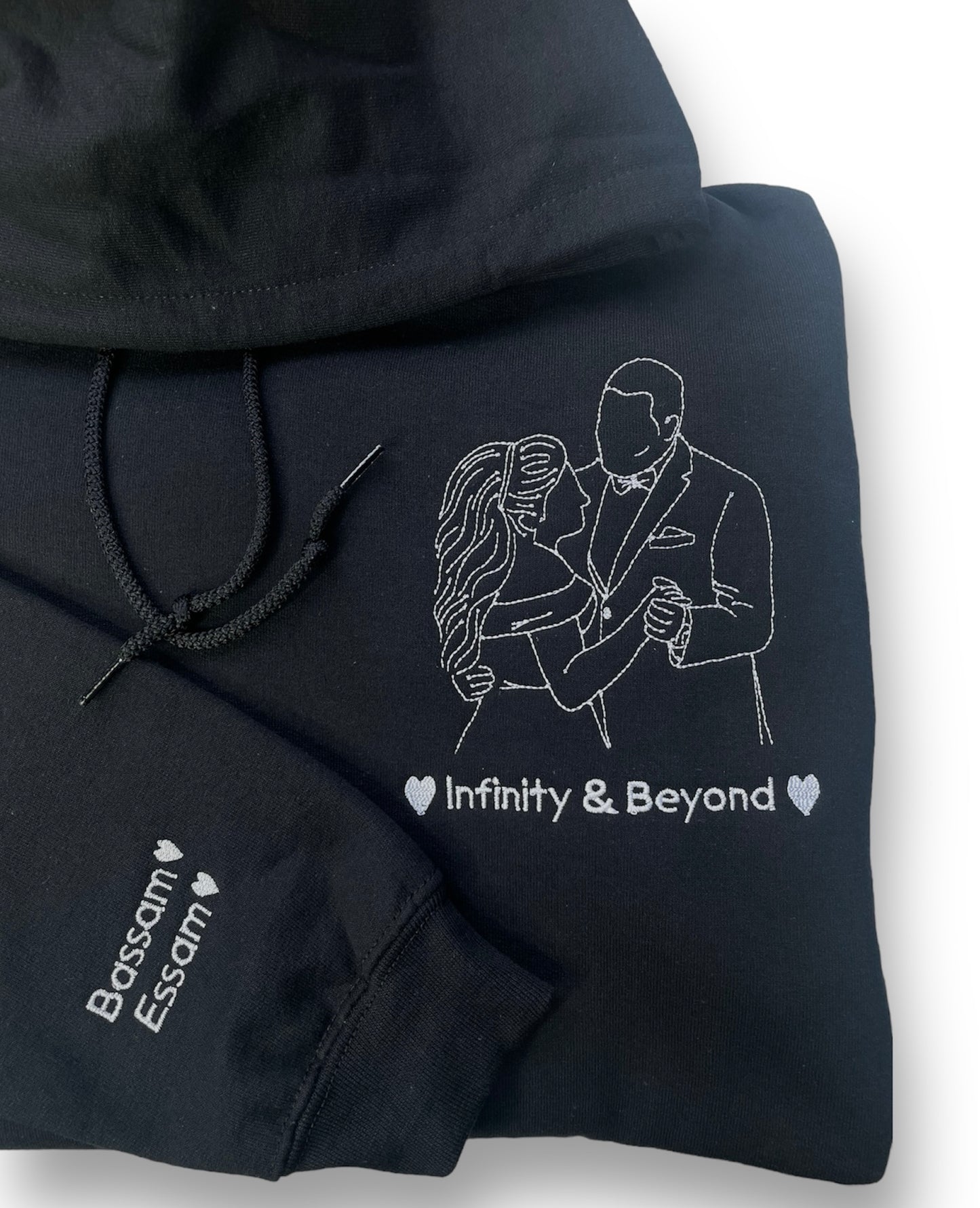 Custom Line Art Embroidered Sweatshirt