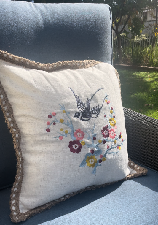 Elegant Embroidered Throw Pillows